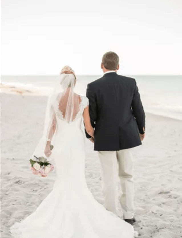 Bride and Groom on beach